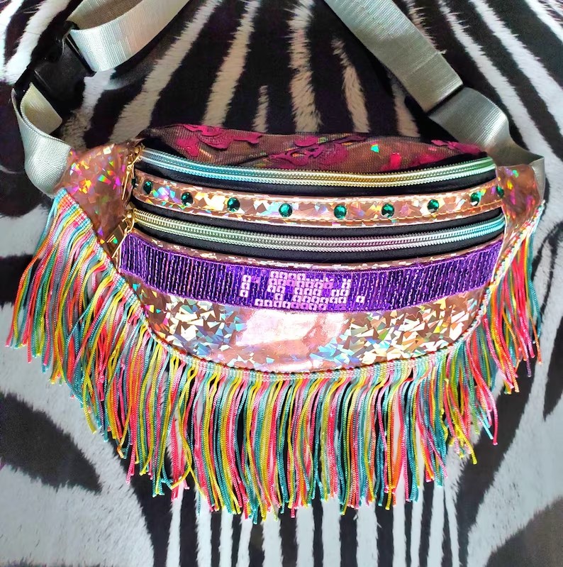 Holographic Candy Pink Fanny Pack Waist Bag